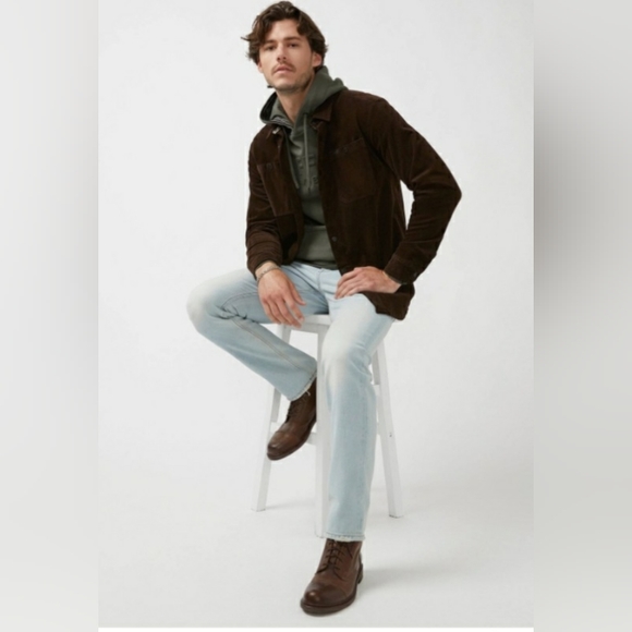NWT Buffalo David Bitton Jafar Shacket Corduroy in Chocolate Brown Small - Picture 2 of 9